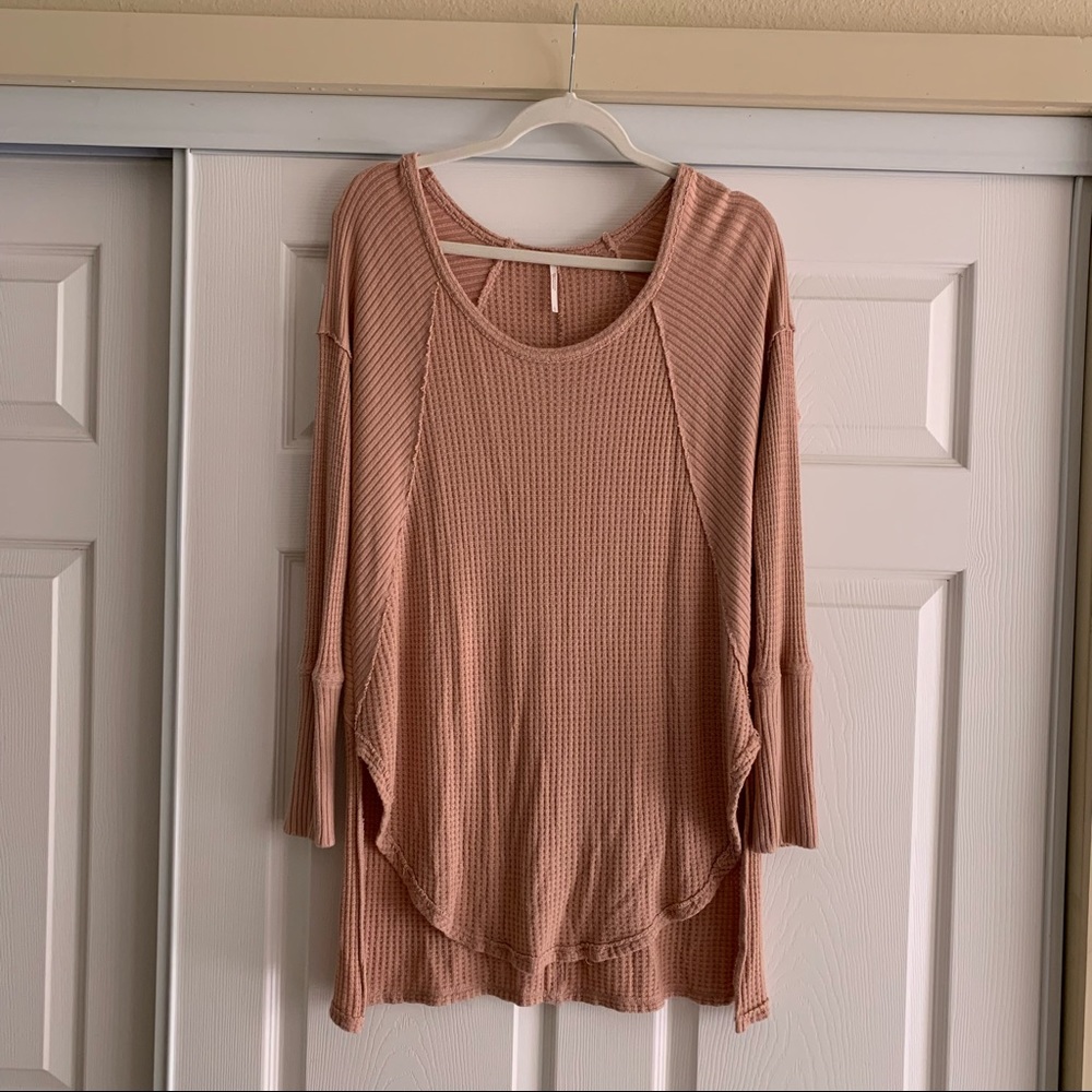 Free People sand waffle sweater